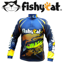 Fishycat Tomcat Style Dark Blue T-Shirt