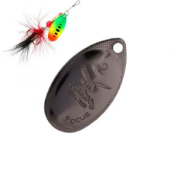 Блесна вращающаяся Mikado Focus №5 - ( Dark Gun Smoke )