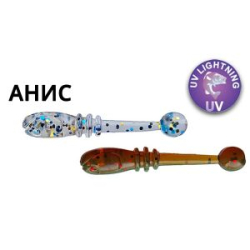 Силиконовая приманка Crazy Fish Whitebait 0.8" 16-20-14/40-1 анис цв. UV Motor Oil (УФ моторное масло) / white tea (белый чай)