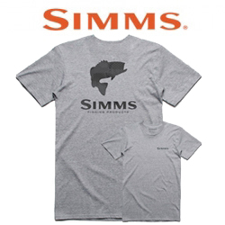 Simms Bass Hex Flo Camo T-Shirt Grey Heather