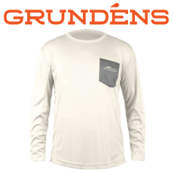 Grundens Fish Head Long Sleeve Shirt Egret