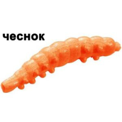 Форелевая силиконовая приманка Berkley Honey Worm Опарыш Крупный - чесночный GARLIC HONEY WORM ORANGE