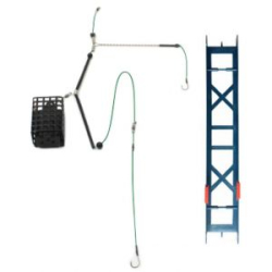 Оснастка фидерная Яман «Лещ №3», кормушка 80 г, отвод 12 см, плетеный шнур 0,15 мм, крючок №10