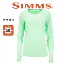 Simms Women's Solarflex Crewneck, Melon