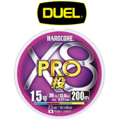 Duel PE Hardcore X8 Pro 200m 4Color