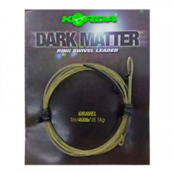 Готовый монтаж Korda Dark Matter Leader №8 Ring Swivel Gravel Khaki 40lb 1м (KSZ31)