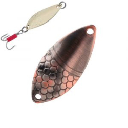 Блесна колеблющаяся Mikado Alga №3/27гр./6,1см - старая медь