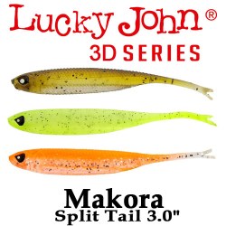 Lucky John 3D Series Makora Split Tail 3.0"