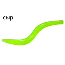 Силиконовая приманка Trout Zone Wake Worm-2 3.2" Сыр цв. гриншартрез