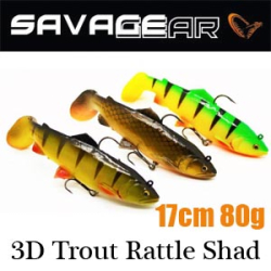 Savagear 3D Trout Rattle Shad 17 80g