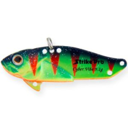 Блесна-цикада Strike Pro Cyber Vibe 45, 45 мм, 9,1 гр. цвет: Acid Perch Fluo, светящийся (JG-005C#A139FL)