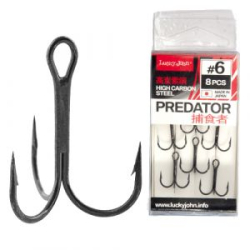Крючки-тройники Lucky John Predator сер. LJH235 разм.008 8 шт.