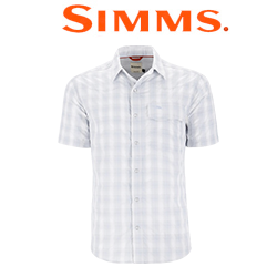 Simms Big Sky SS Shirt, White Bimini
