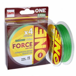 Плетеная леска №One Force Х4-135 (bright-green) d0.28