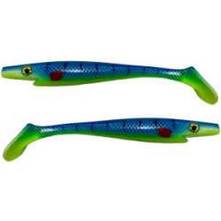 Силиконовая приманка Strike Pro Pig Shad Jr, 200 мм, 50 гр, цвет: Blue Chartreuse (уп./2шт.) (SP-172C#RS01)