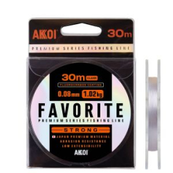 Леска Akkoi Favorite Strong 30m clear (прозрачная) 0,20 mm (4,65 kg)