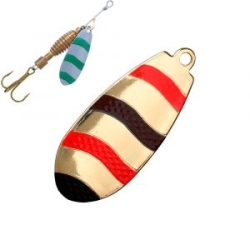 Блесна вращающаяся Mikado Drone №3 - золото/RBB