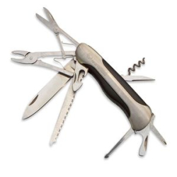 Мультитул Kosadaka FPMT03 19.5/11см (ножницы, штопор, пассатижи, ножи, пилки, открывалка, отвёртка)
