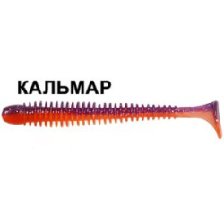 Силиконовая приманка Crazy Fish Vibro Worm 4" 75-100-98d-6 кальмар цв. 98d