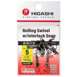 Карабин с вертлюгом HIGASHI Rolling Swivel w/Interlock Snap (#5)