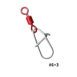 Карабин Hearty Rise Water-Drop Power Duolock Sap Color Swivel №6+3 с вертлюгом CSDS-21