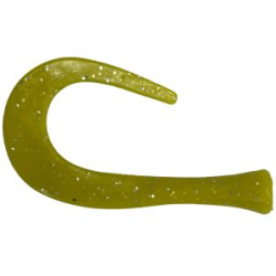 Хвост силиконовый для Strike Pro Guppie Jr 9см 3,4гр. цвет желтый с блестками 4шт