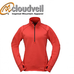 Cloudveil Run Don't Walk Half Zip Persian Red