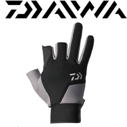 Daiwa DG-7824W All Round Cold Protection Gloves 3 Pieces Cut (Gray)