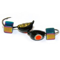 Мормышка Жучок №2 (чл)+ куб хамелеон(0,4)