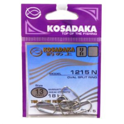 Кольца заводные овальные Nickel 13mm 18kg (5шт.) Kosadaka 1215N-13