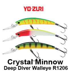 Yo-Zuri Crystal Minnow Deep Diver Walleye R1206