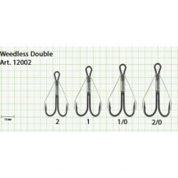 Крючок двойной незацепляйка Fish Season, №1/0, покрытие BN (уп.4 шт)