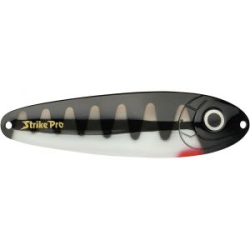 Блесна колеблющаяся Strike Pro Buster Spoon 140, 140 мм, 45 гр, Тройник, цвет: A108E Blackback Chrom