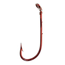 Крючок Tru Turn Bait Holder 303G с поводком, №8, 5 шт, цвет Blood Red