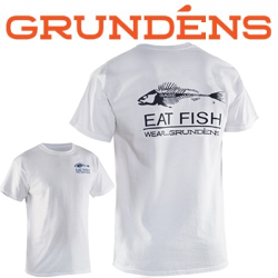 Grundens Eat Fish T-Shirt, White