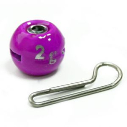 Мормыш Груз крашеный разборная чебурашка "ШАР" 2 гр., цвет 06-фиолетовый GCR(B)C-02-06 10 шт