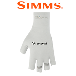 Simms SolarFlex Half-Finger SunGlove, Sterling
