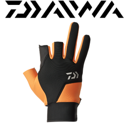 Daiwa DG-7824W All Round Cold Protection Gloves 3 Pieces Cut (Orange)