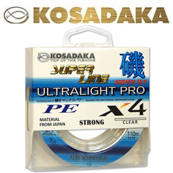 Kosadaka Super Line Pe X4 Ultralight Pro 110m Clear