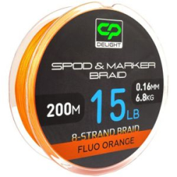 Шнур плетеный под спод-маркер Carp Pro Deligth Spod and Marker Braid PE X8 Fluoro Orange 200mo 0,16мм 15lb