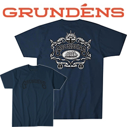 Grundens Crest SS T-Shirt, Deep Water Blue