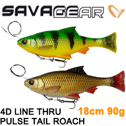 Savage Gear 4D Line Thru Pulse Tail Roach 18cm 90g SS