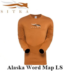 Sitka Alaska Word Map LS Burnt Orange