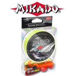 Mikado Nihonto Fine Braid Fluo 150м (+силиконовые приманки)