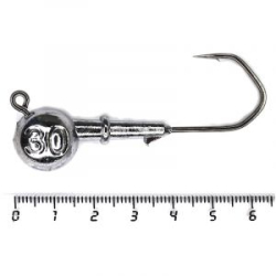 Призёр джиг-головка на крючке 5/0 30гр. 3шт.