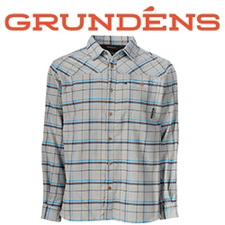 Grundens Steelhead Flannel Shirt, Metal Plaid