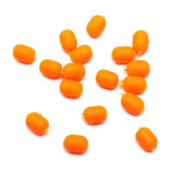 Бусина фидерная Namazu Soft Beads, PVC, овальная, d-4,7 мм, L-6,2 мм, цв. фц. оранж. (20 шт.)