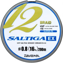 Леска плетеная Daiwa UVF Saltiga Sensor 12Braid EX +Si [10m x 5colors] 300m #1.5 (31lb)