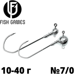 Джиг-головка с крючком Fishgames "Коготь" 7/0 с ушком