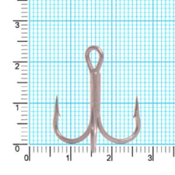 Крючок тройник Kaida CRANE Treble HookTeflonTreated H332 #3 28шт